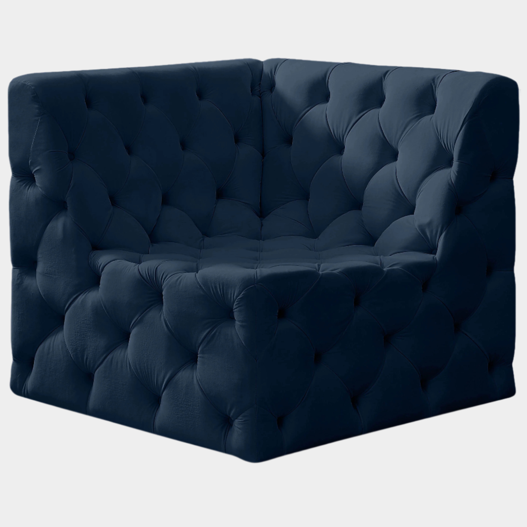 Tuft Velvet Upholstered Corner Modular Chair
