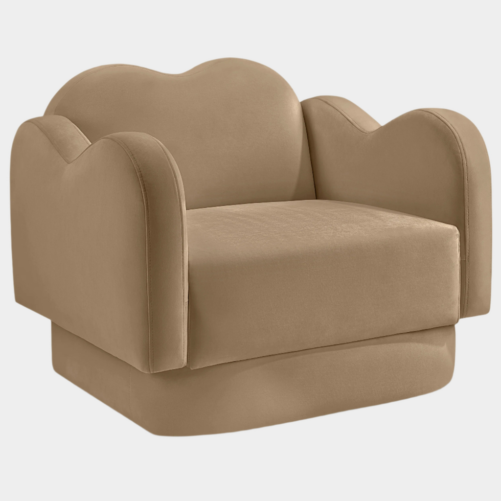 Bloom Velvet Upholstered Accent Chair