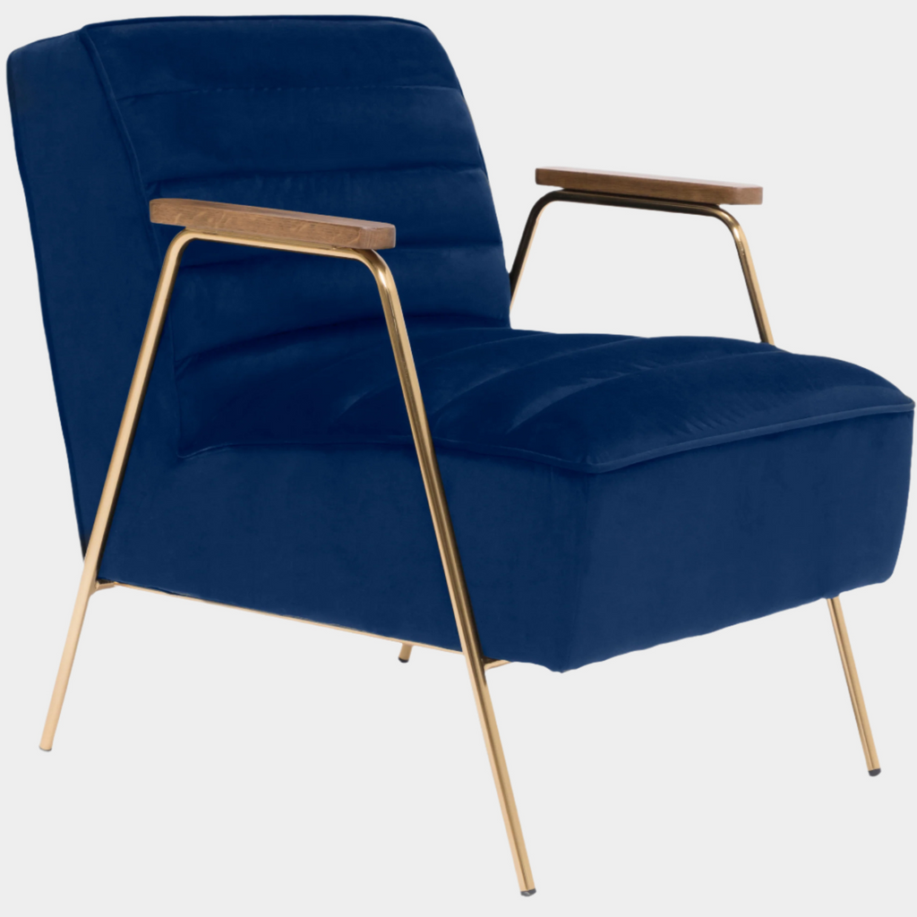 Woodford Velvet Upholstered Accent Chair