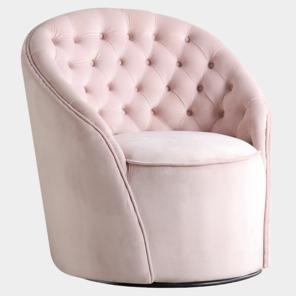 Alessio Velvet Upholstered Swivel Accent Chair