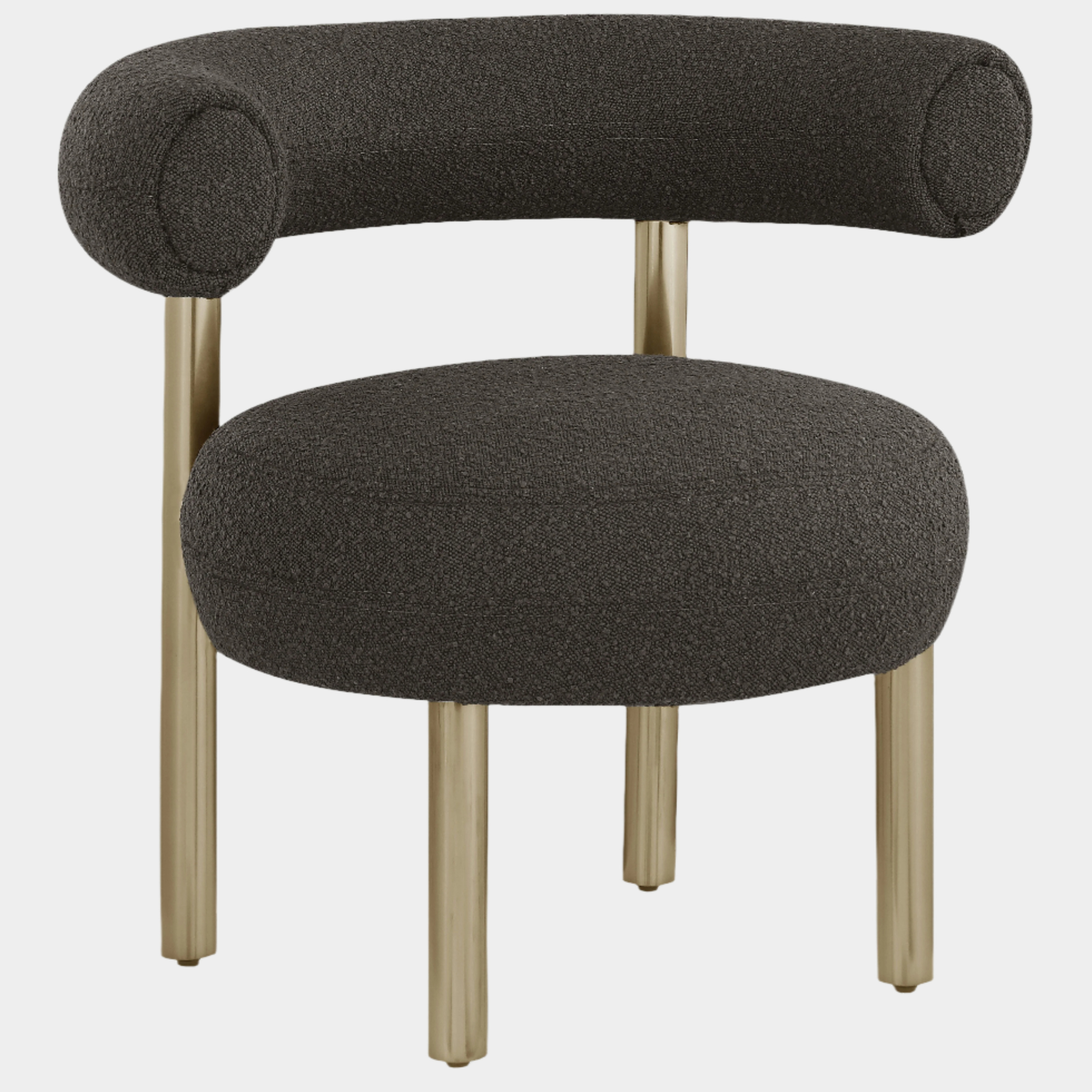 Bordeaux Boucle Fabric Upholstered Accent Chair