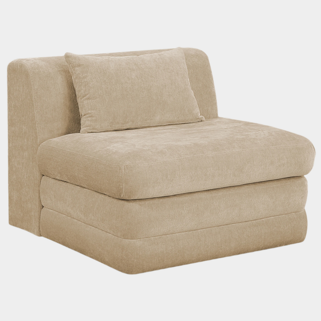 Stellar Chenille Fabric Upholstered Modular Accent Chair