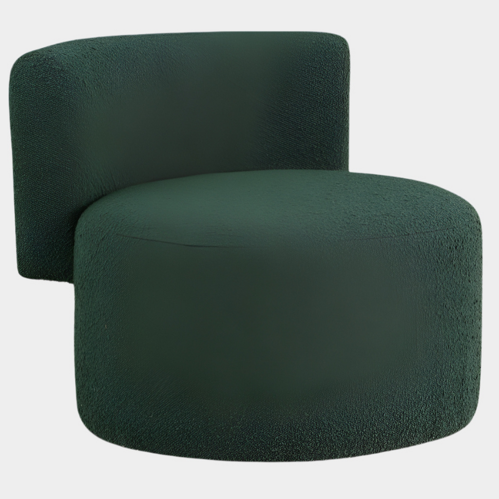 Como Boucle Fabric Upholstered Accent Chair