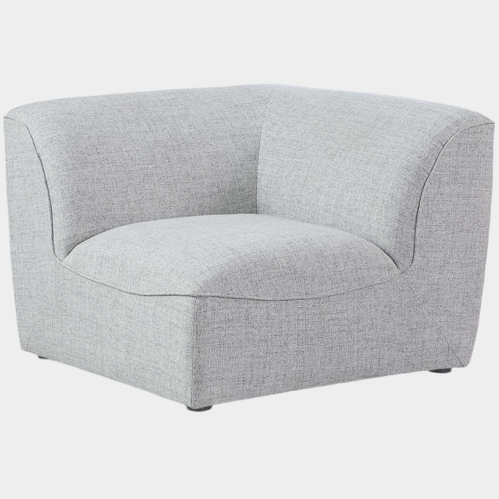 Miramar Linen Textured Fabric Upholstered Corner Modular Chair