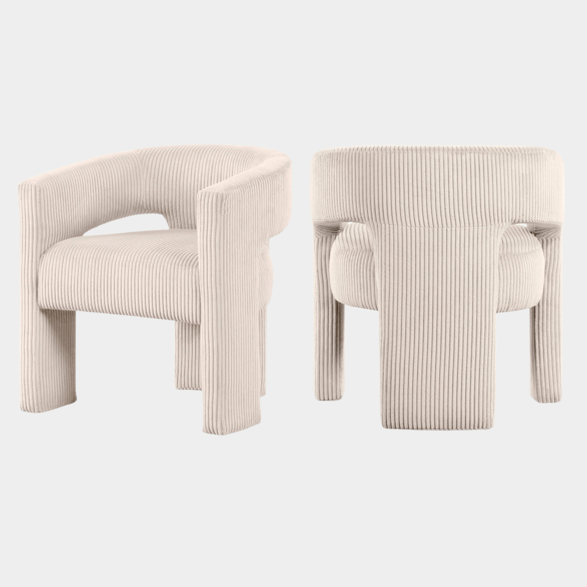 Riz Corduroy Upholstered Accent Chair / Dining Chair