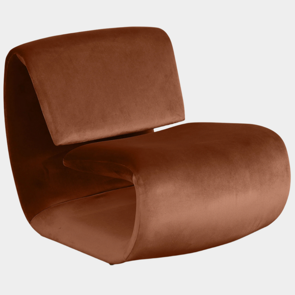 Nouveau Velvet Upholstered Accent Chair