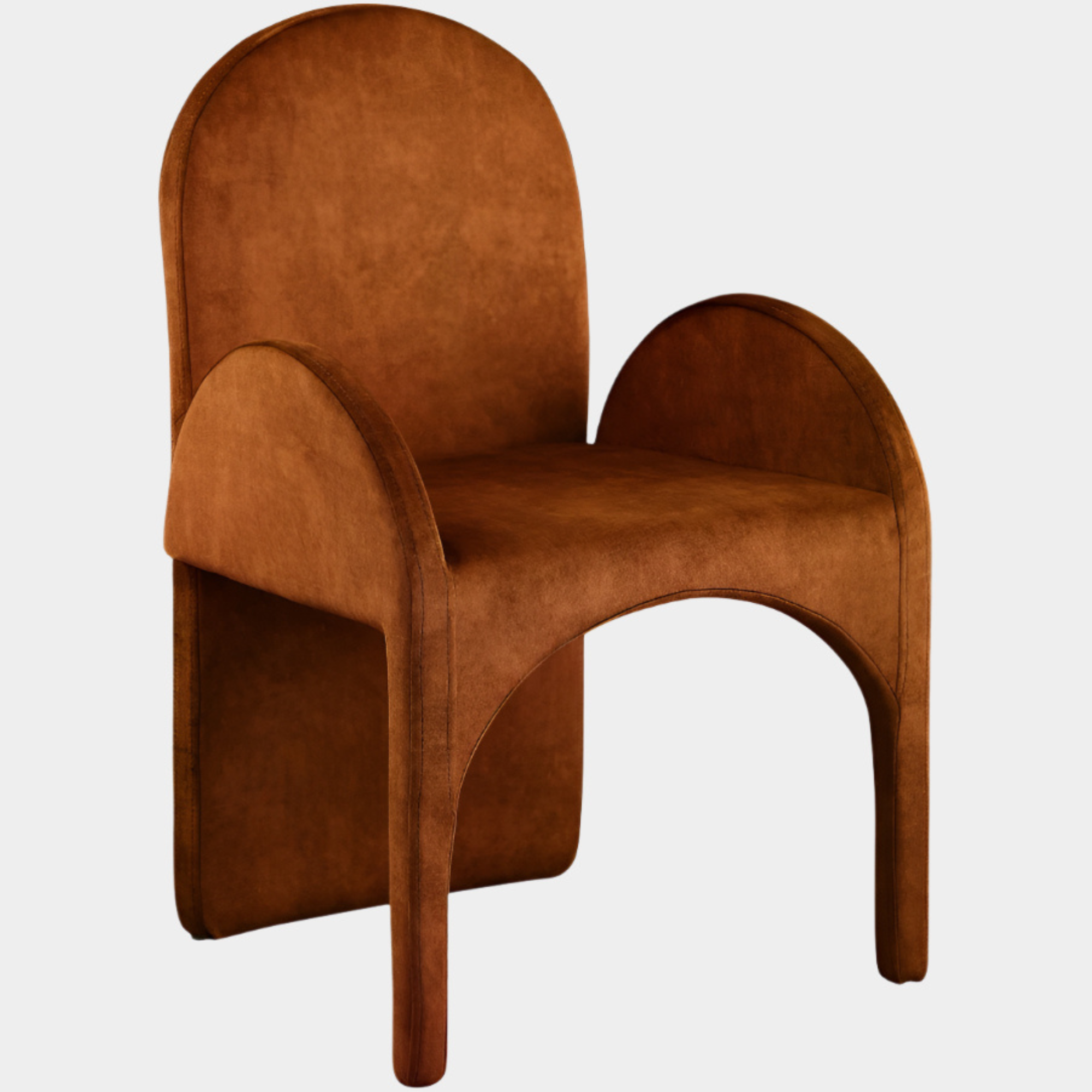 Summer Velvet Upholstered Dining Arm Chair