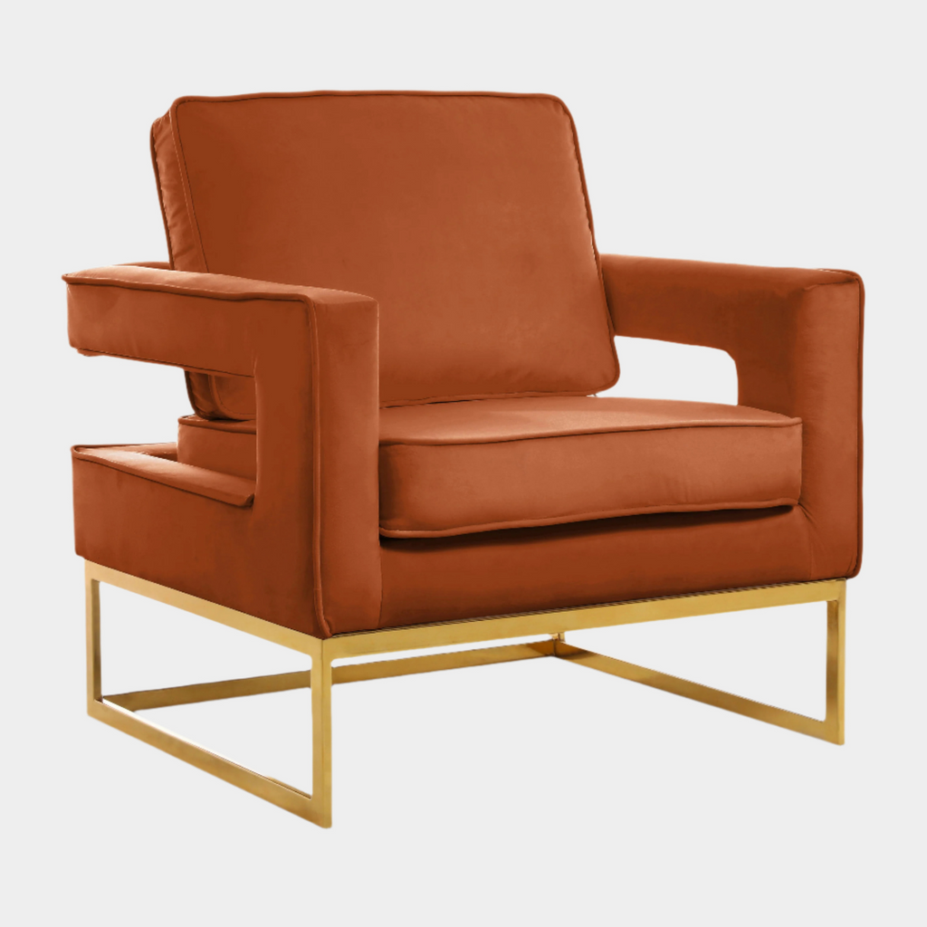 Noah Velvet Upholstered Accent Chair