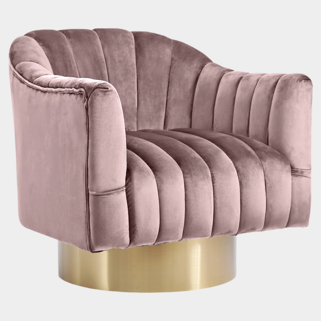 Farrah Velvet Upholstered Swivel Accent Chair