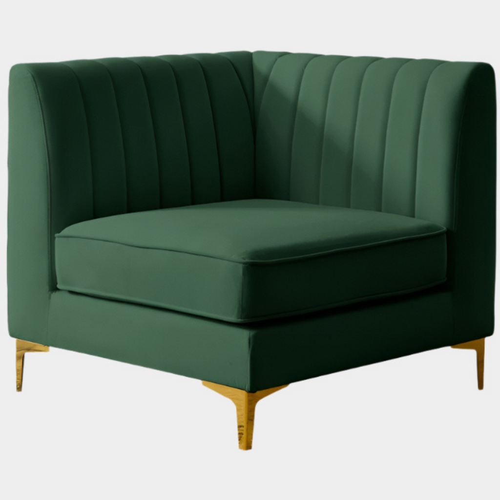 Alina Velvet Upholstered Modular Corner Chair