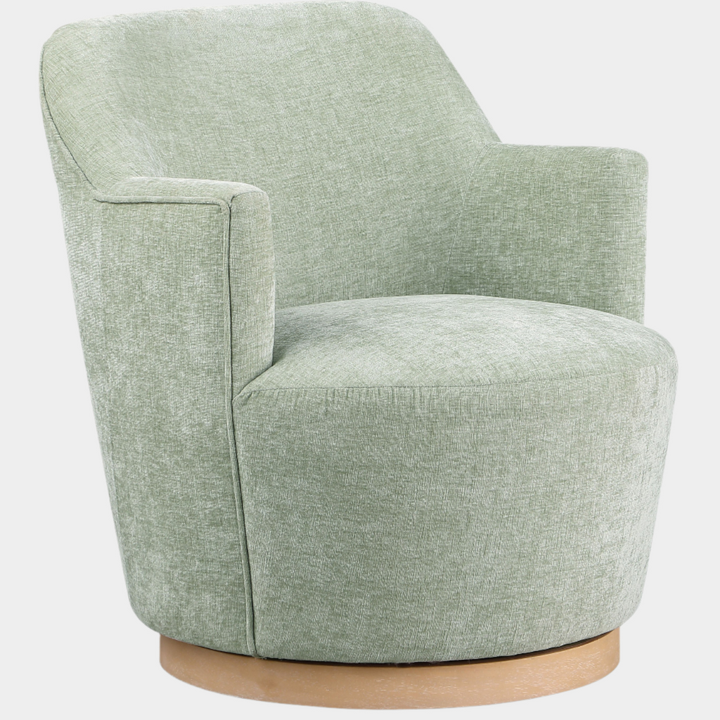 Clarita Chenille Fabric Upholstered Swivel Accent Chair