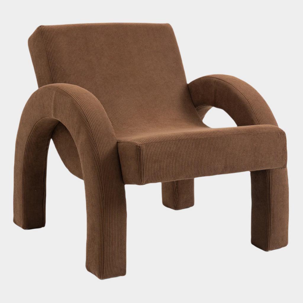 Corduroy Fabric Upholstered Accent Chair