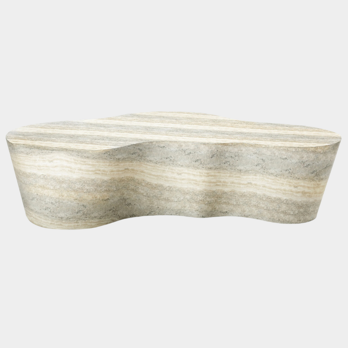 Monza Travertine Finish Indoor/Outdoor Concrete Coffee Table