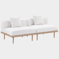 Laguna Resilient Water Resistant Fabric Upholstered Outdoor Patio 2pc. Modular Loveseat