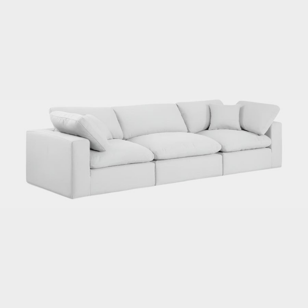 Comfy Linen Textured Fabric Sofa