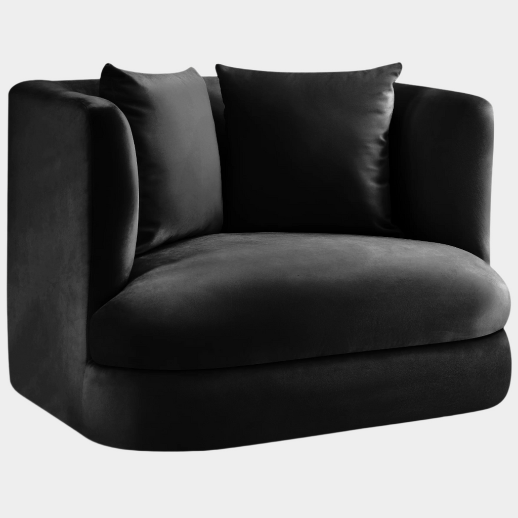 Alder Velvet Upholstered Accent Chair