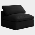 Plush Velvet Upholstered Standard Comfort Modular Armless Chair