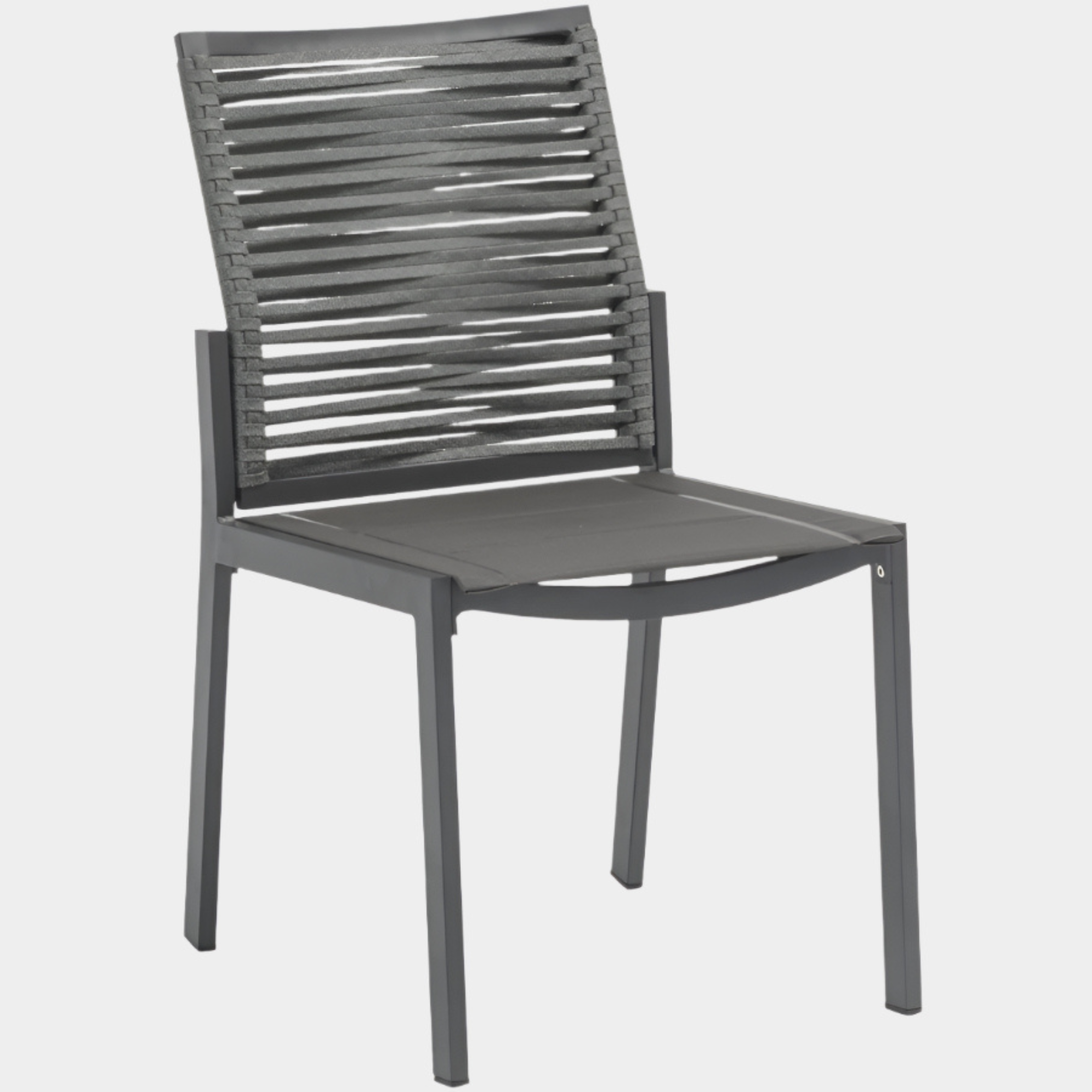 Maldives Mesh And Rope Fabric Outdoor Patio Dining Side Chair