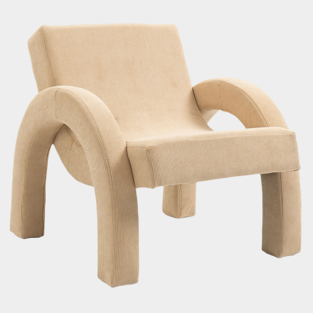 Corduroy Fabric Upholstered Accent Chair