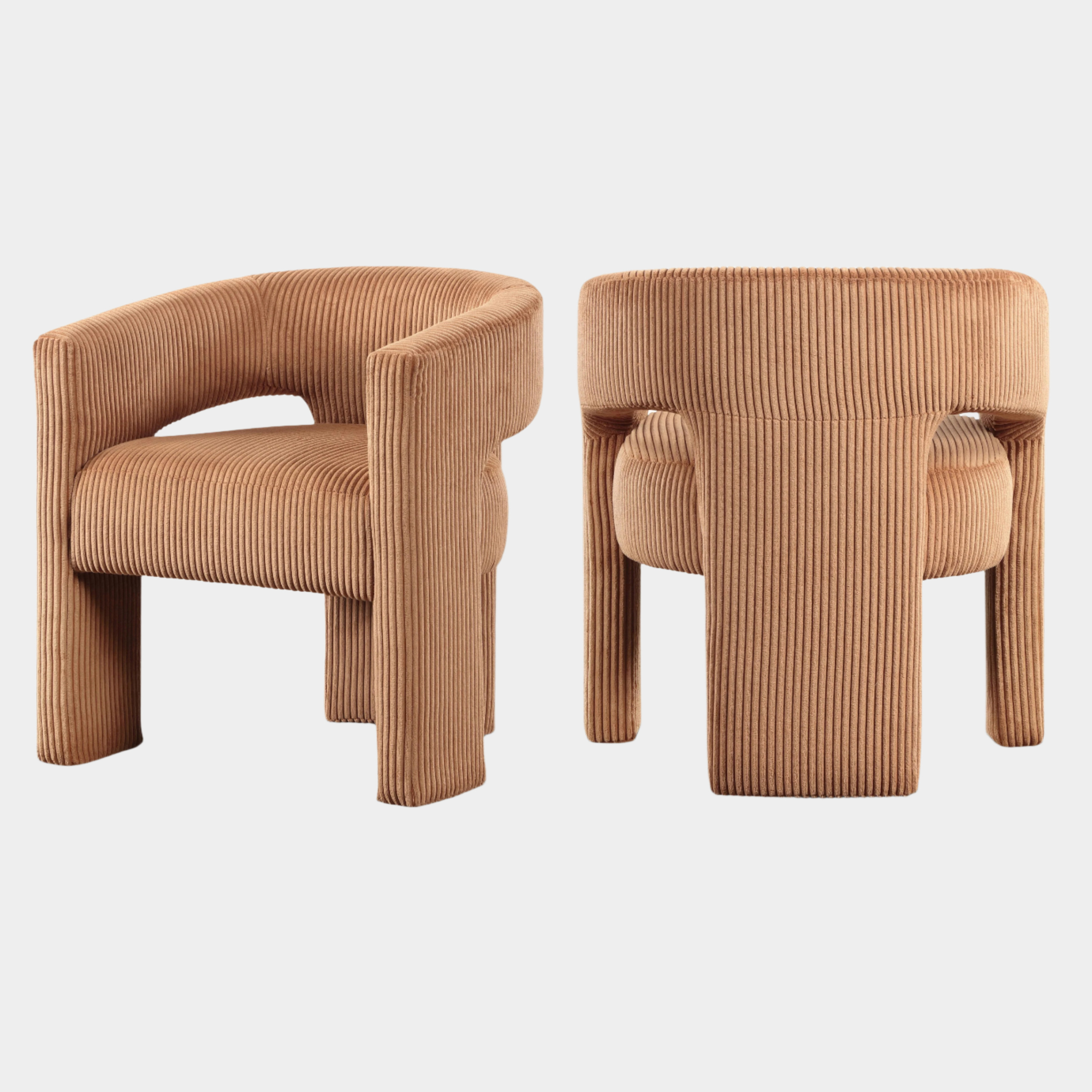 Riz Corduroy Upholstered Accent Chair / Dining Chair