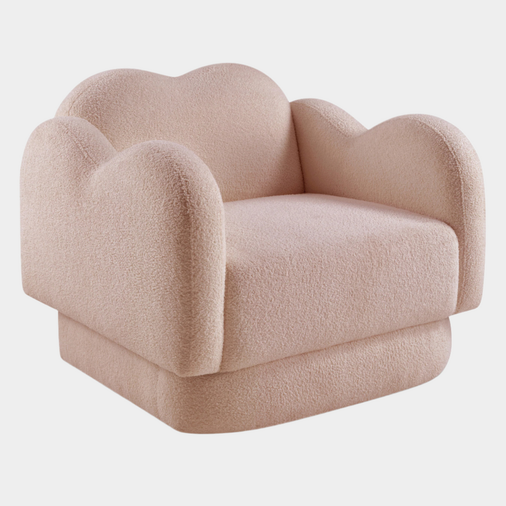 Bloom Teddy Fabric Upholstered Accent Chair