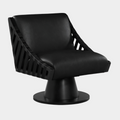 Millwin Vegan Leather Upholstered Swivel Accent Chair