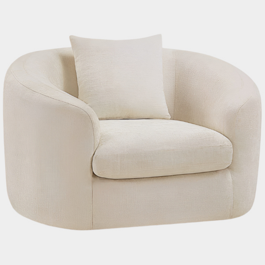 Penelope Chenille Fabric Upholstered Accent Chair