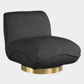 Geneva Boucle Fabric Upholstered Swivel Accent Chair