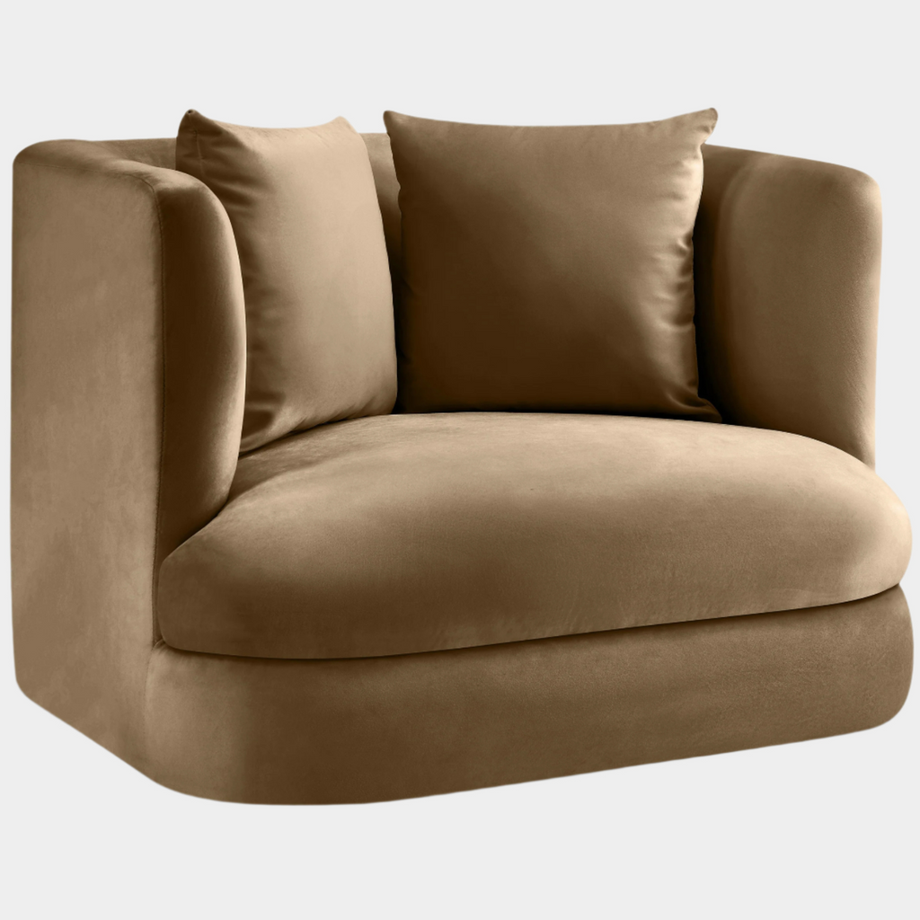 Alder Velvet Upholstered Accent Chair