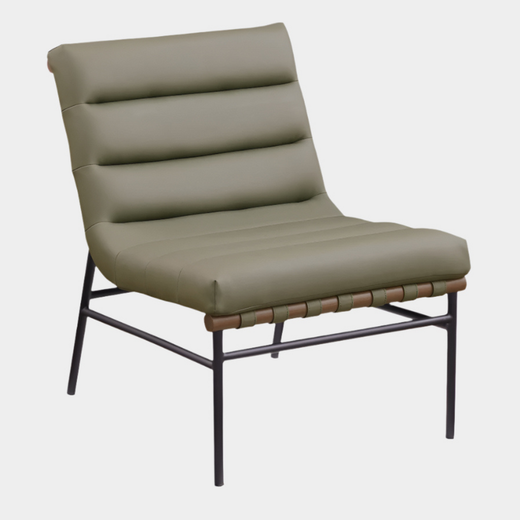 Burke Vegan Leather Upholstered Accent Chair
