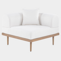 Laguna Resilient Water Resistant Fabric Upholstered Outdoor Patio Modular Corner Chair