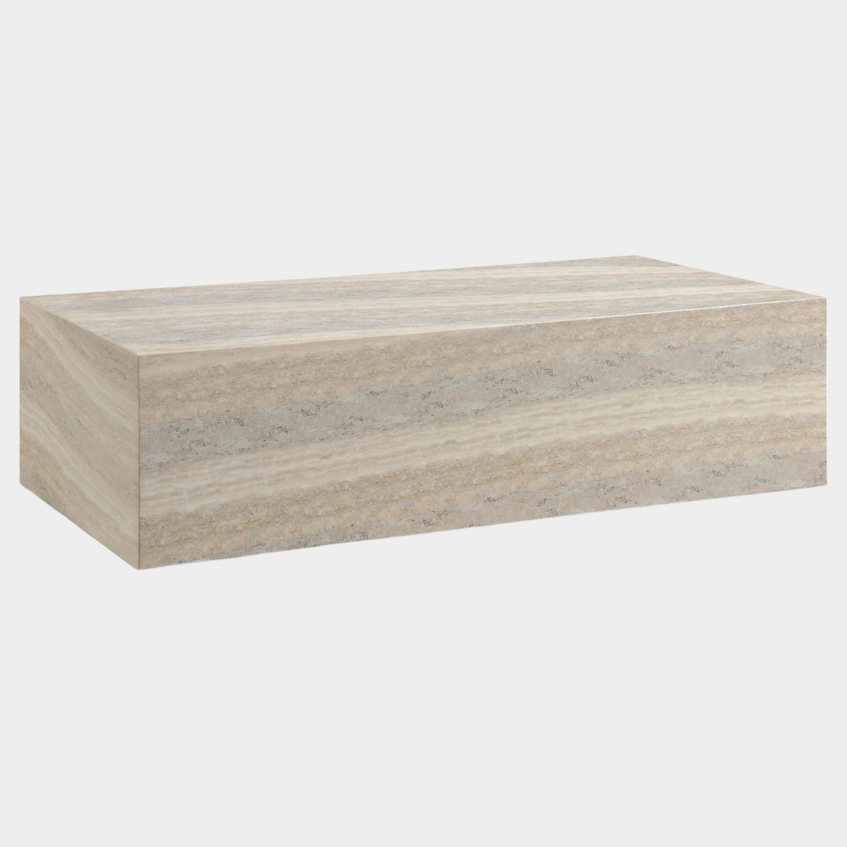 Piazza Travertine Finish Indoor/Outdoor Concrete Coffee Table