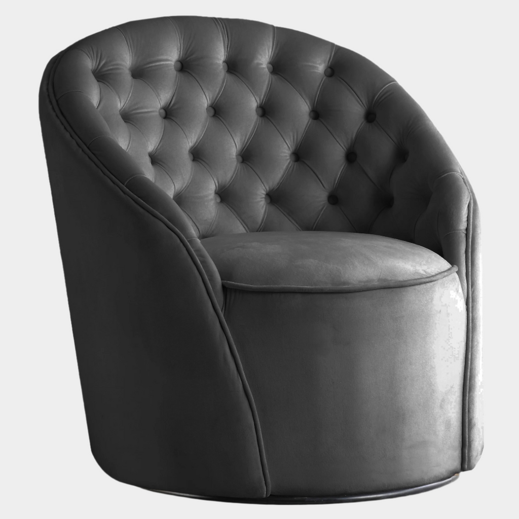 Alessio Velvet Upholstered Swivel Accent Chair