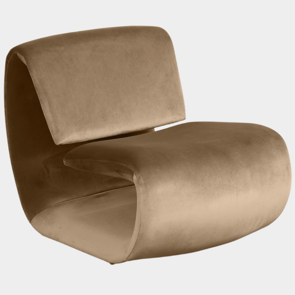 Nouveau Velvet Upholstered Accent Chair