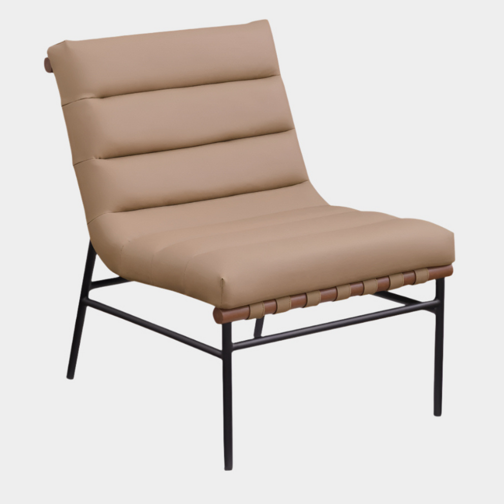 Burke Vegan Leather Upholstered Accent Chair