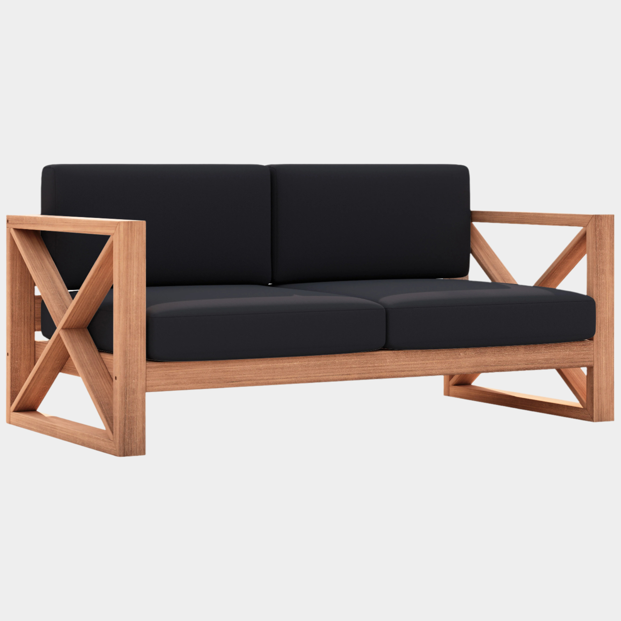 Anguilla Water Resistant Fabric Upholsetered Outdoor Patio Loveseat