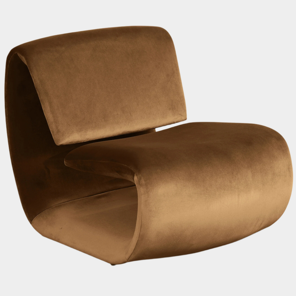 Nouveau Velvet Upholstered Accent Chair