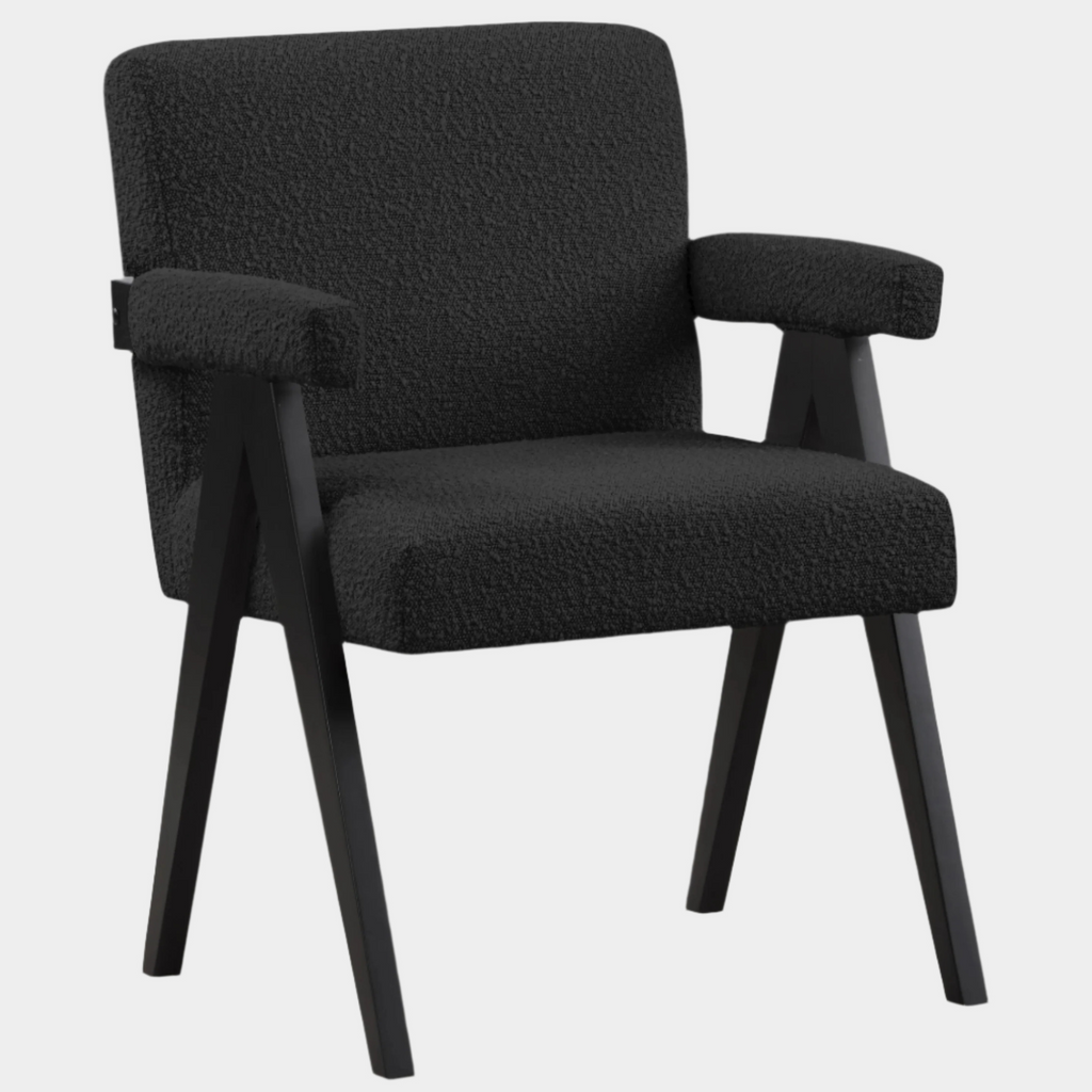 Woodloch Boucle Fabric Upholstered Accent Chair