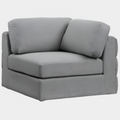 Beckham Linen Textured Fabric Upholstered Corner Modular Chair
