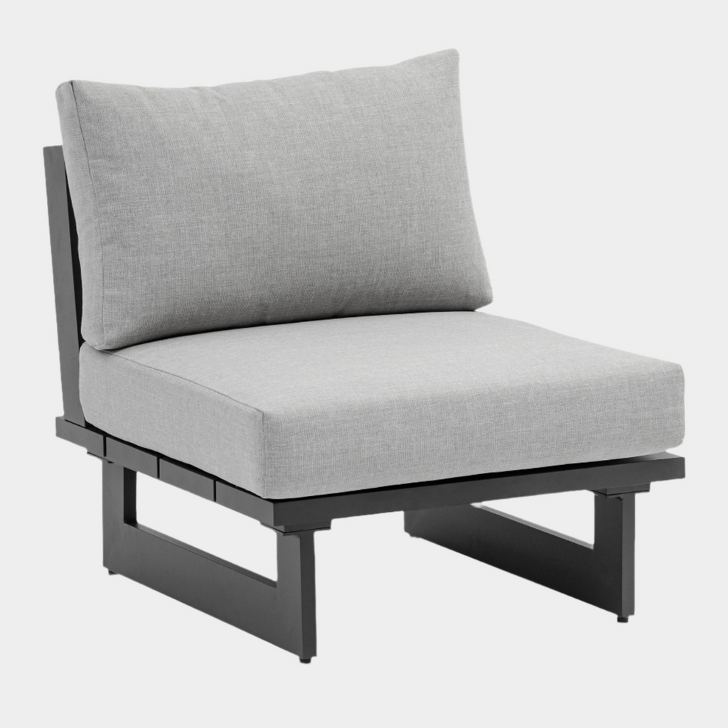 Maldives Water Resistant Fabric Upholstered Outdoor Patio Modular Armless Chair