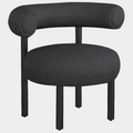 Bordeaux Boucle Fabric Upholstered Accent Chair