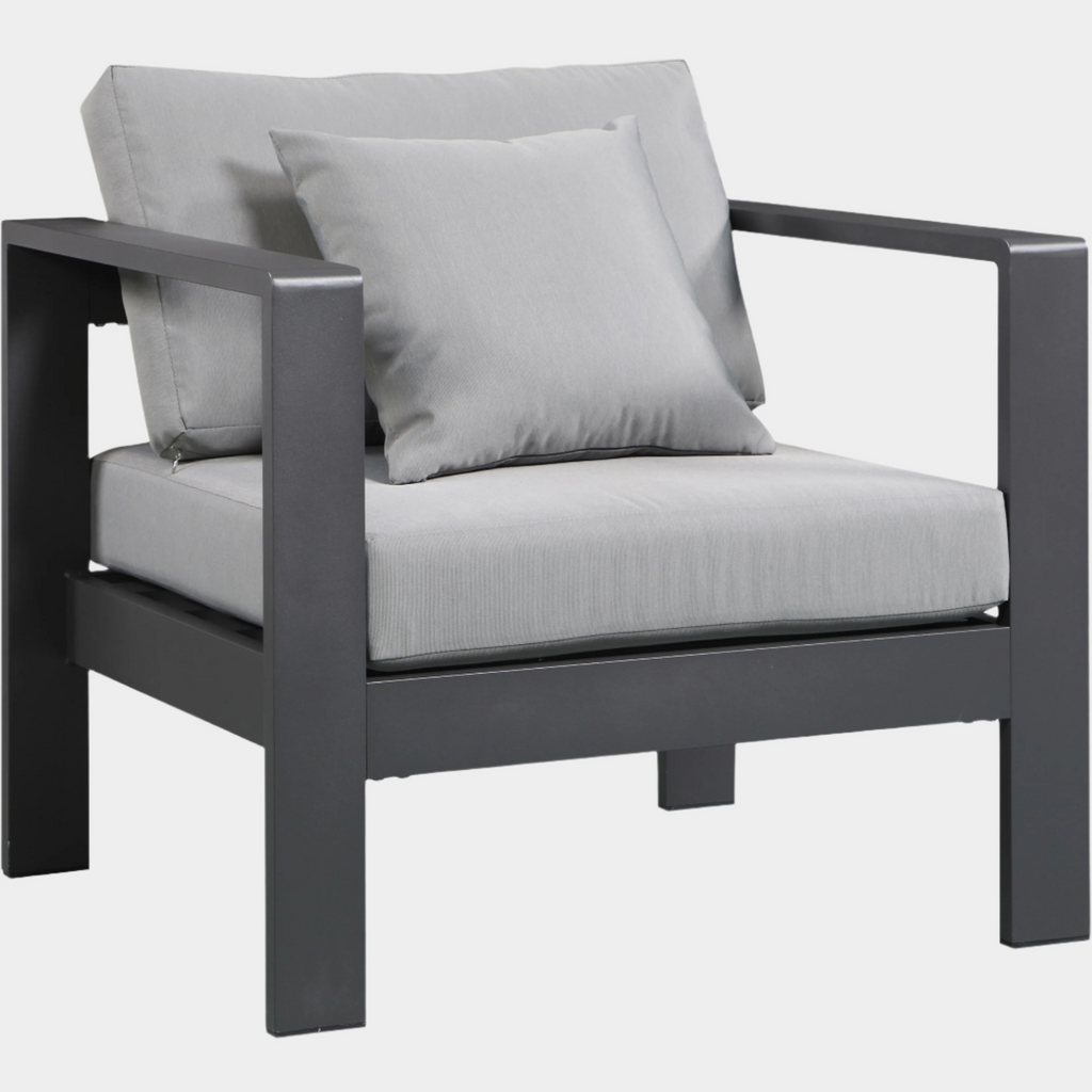 Nizuc Water Resistant Fabric Upholstered Outdoor Patio Arm Chair