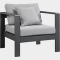 Nizuc Water Resistant Fabric Upholstered Outdoor Patio Arm Chair