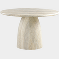 Cosenza Travertine Finish Indoor / Outdoor Concrete Dining Table