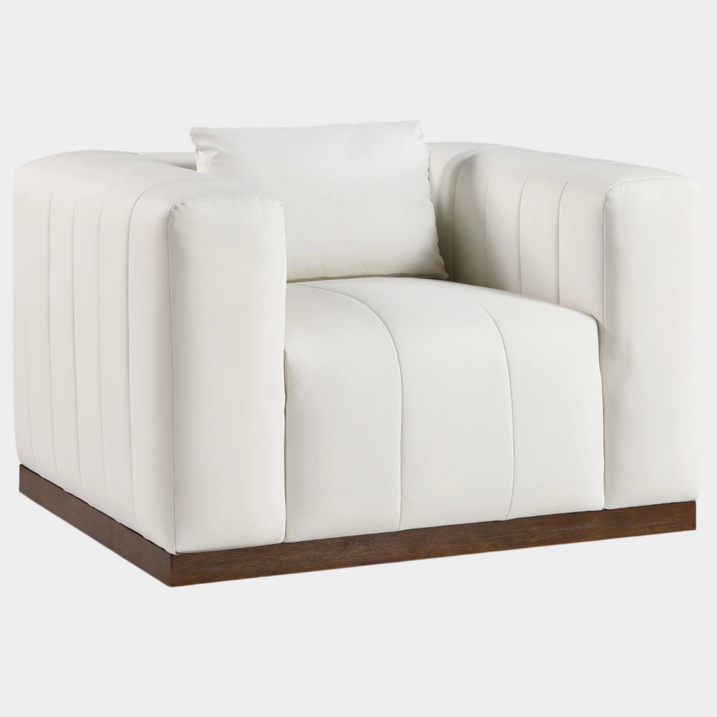 Mallina Vegan Leather Upholstered Accent Chair