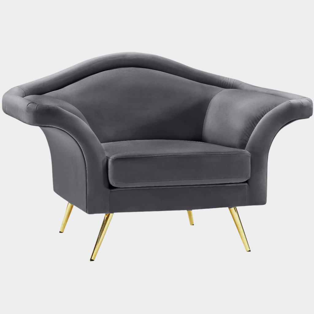 Lips Velvet Upholstered Chair
