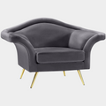 Lips Velvet Upholstered Chair