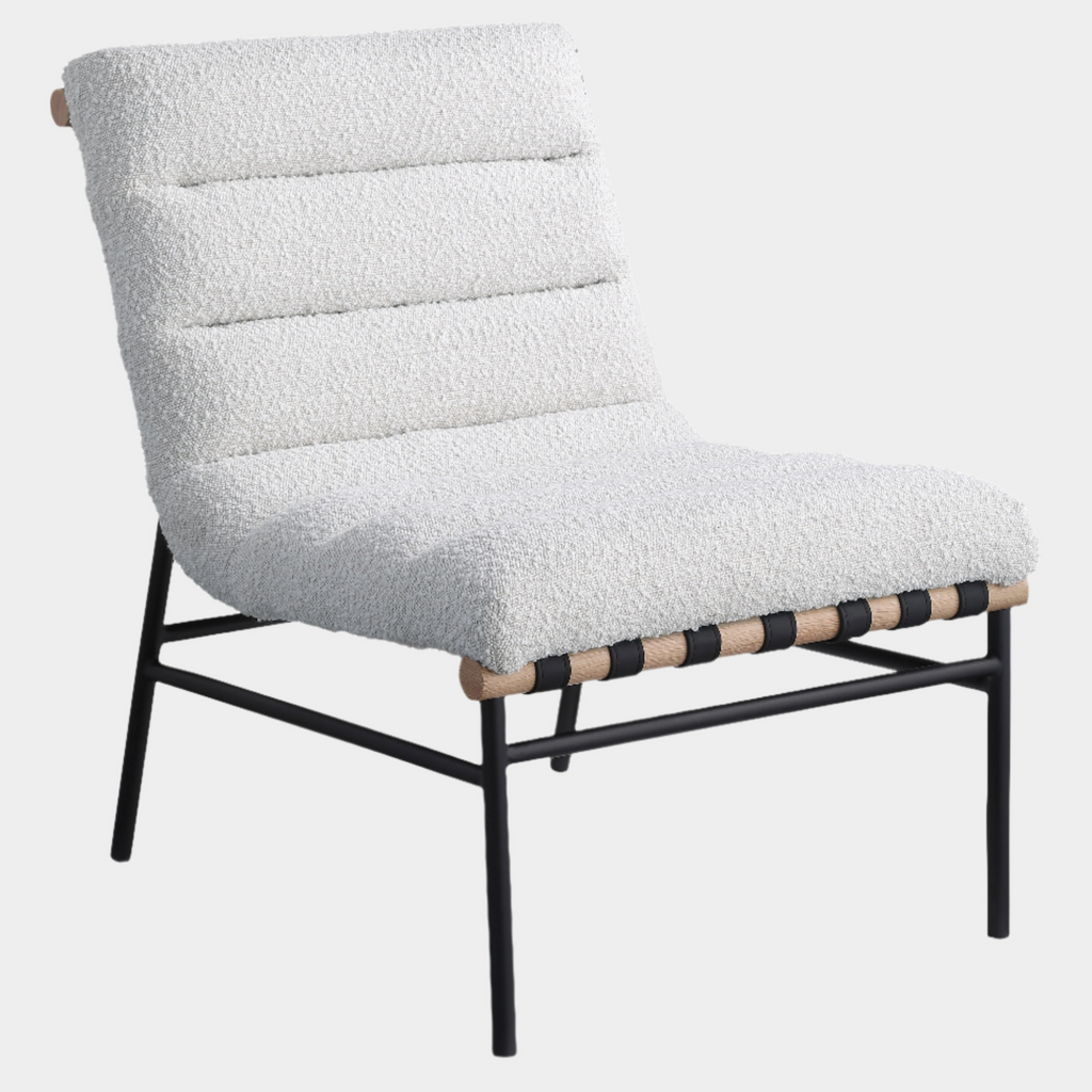 Burke Boucle Fabric Upholstered Accent Chair