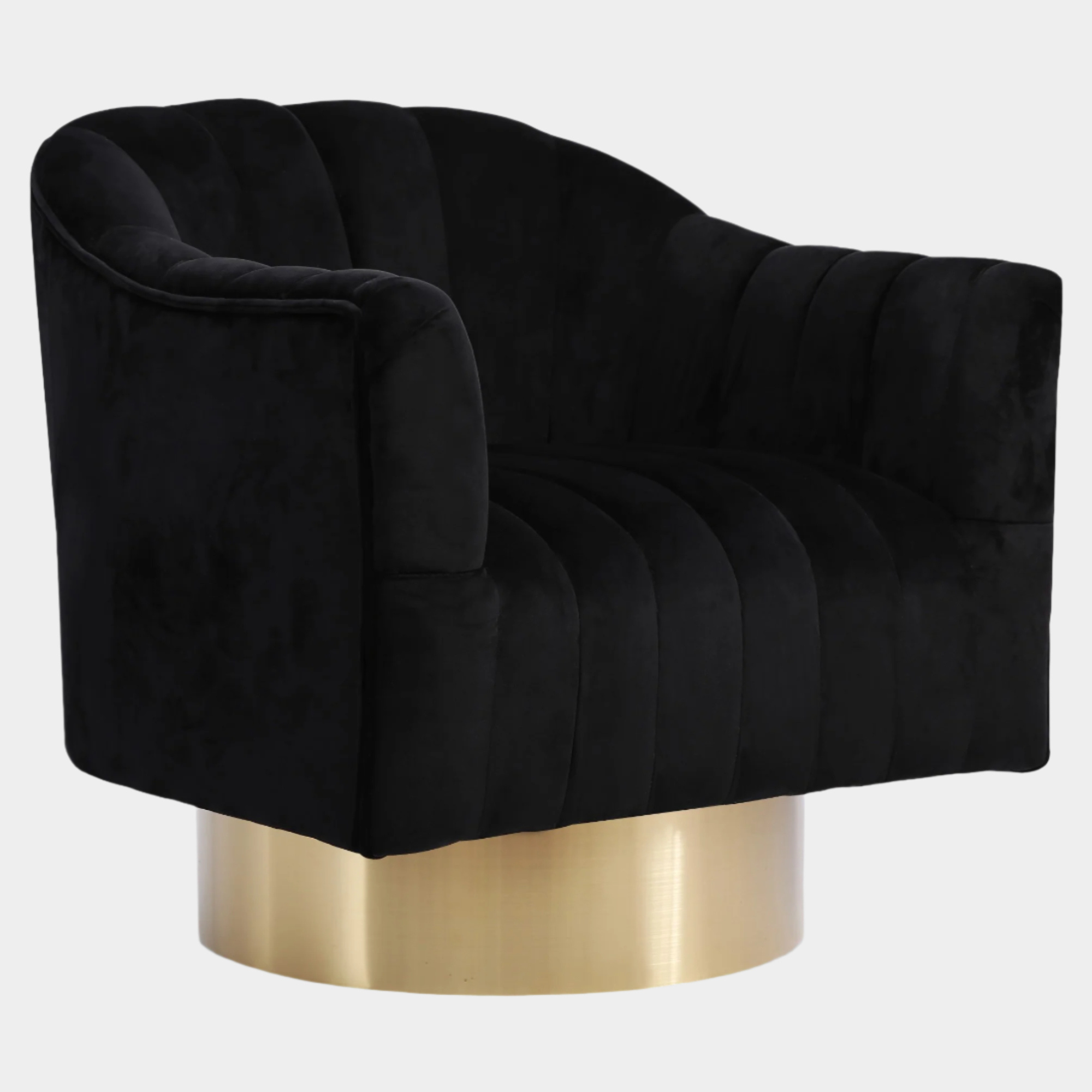 Farrah Velvet Upholstered Swivel Accent Chair