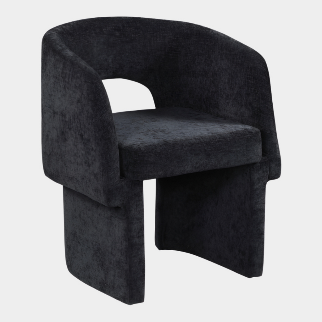 Emmet Chenille Fabric Upholstered Dining Chair / Accent Chair
